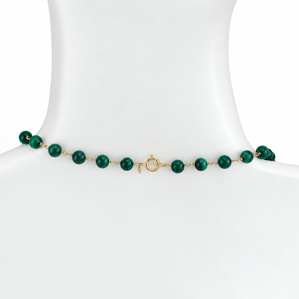 14k Malachite Link Necklace
