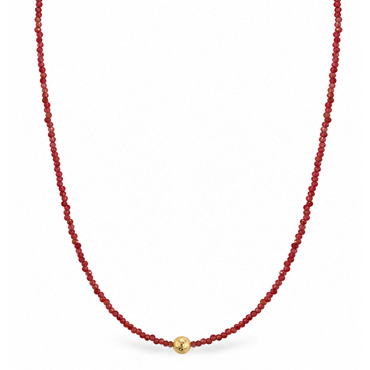 14k Gemstone Glitter Ball Center Necklace