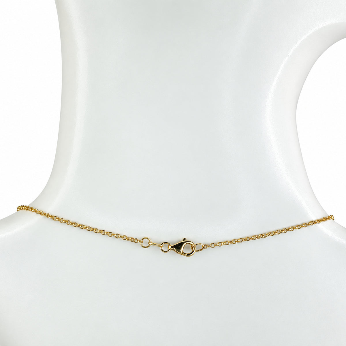 14k Black Onyx or Garnet Paperclip Fancy Station Necklace