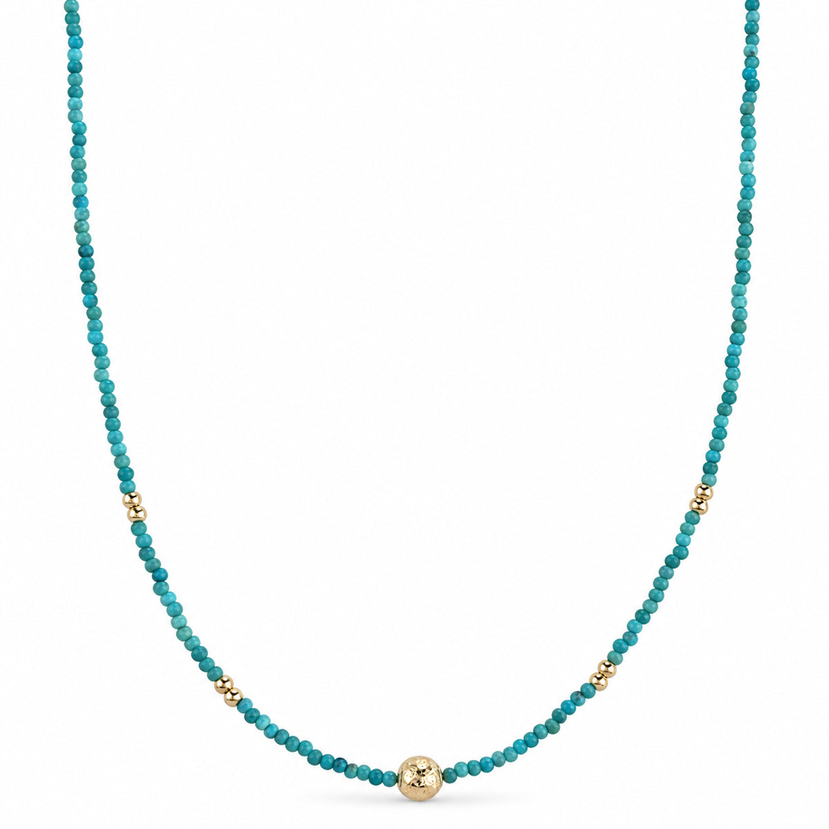 14k Multi Gemstone Glitter Ball Center Gold Ball Station Necklace