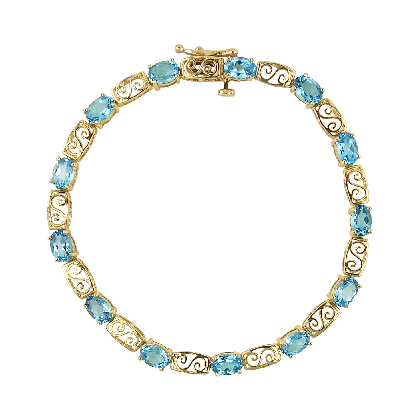 14k Blue Topaz Bracelet