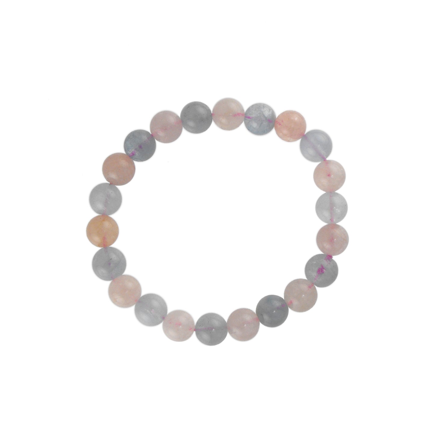 Multi Aquamarine Bead Stretch Bracelet