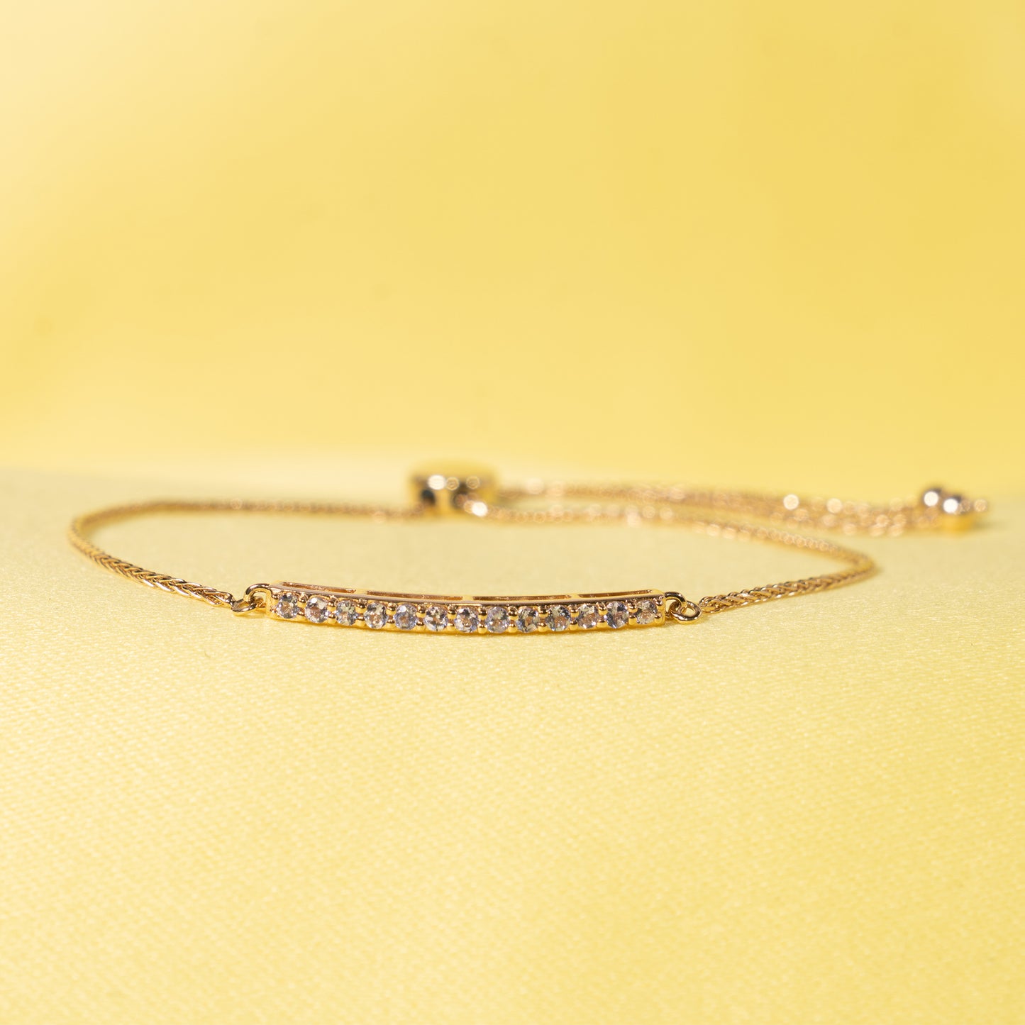 14k Tanzanite Bar Adjustable Bracelet