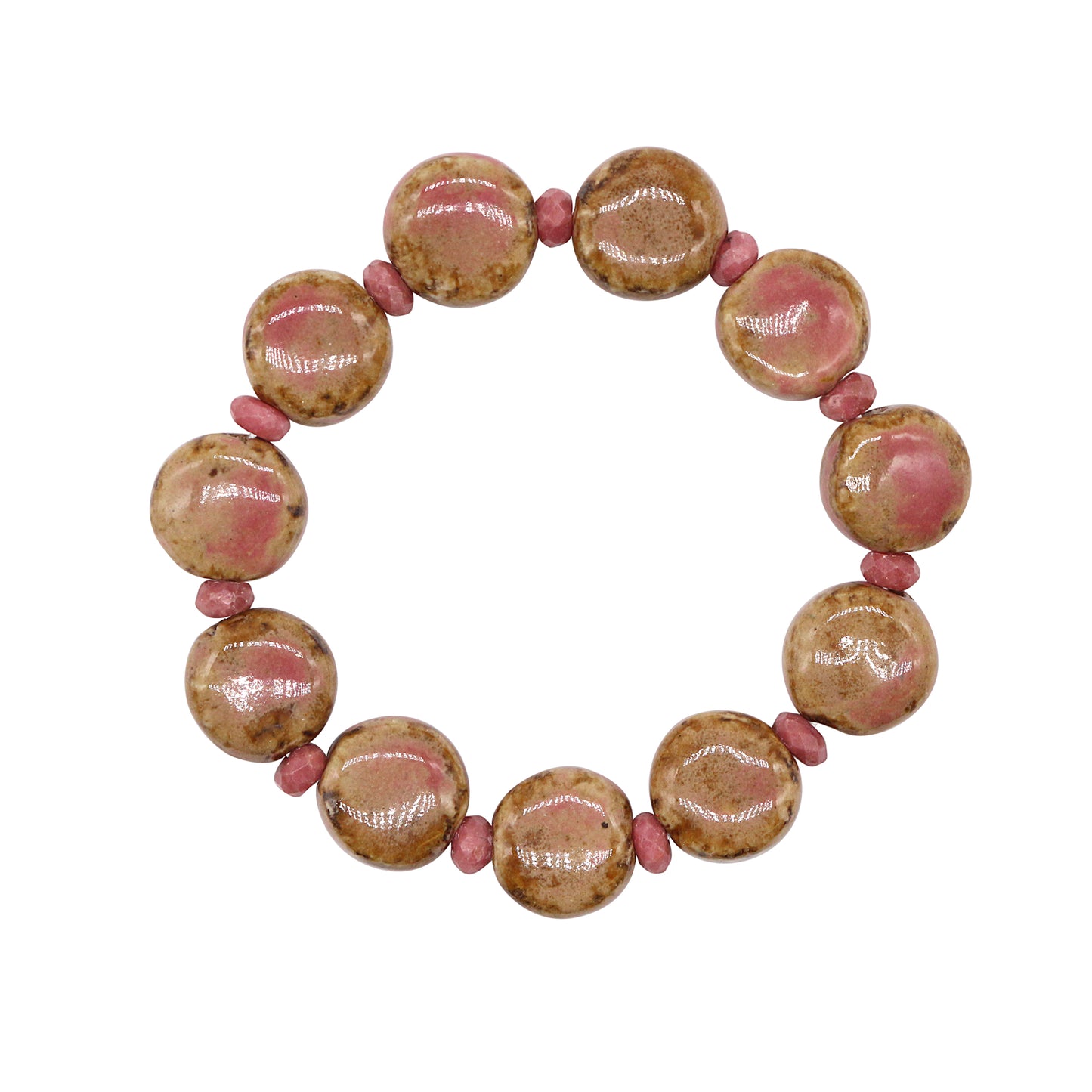 Y2K Rhodonite Jasper Stone Stretch Bracelet