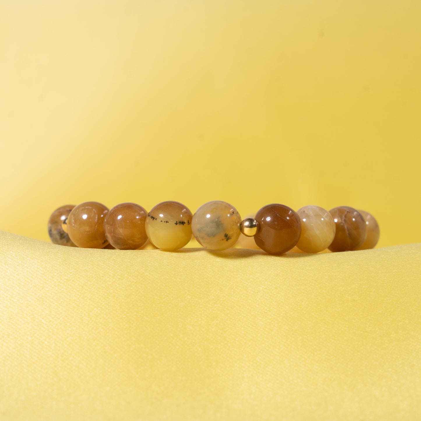 14k Opal Round Bead Bracelet