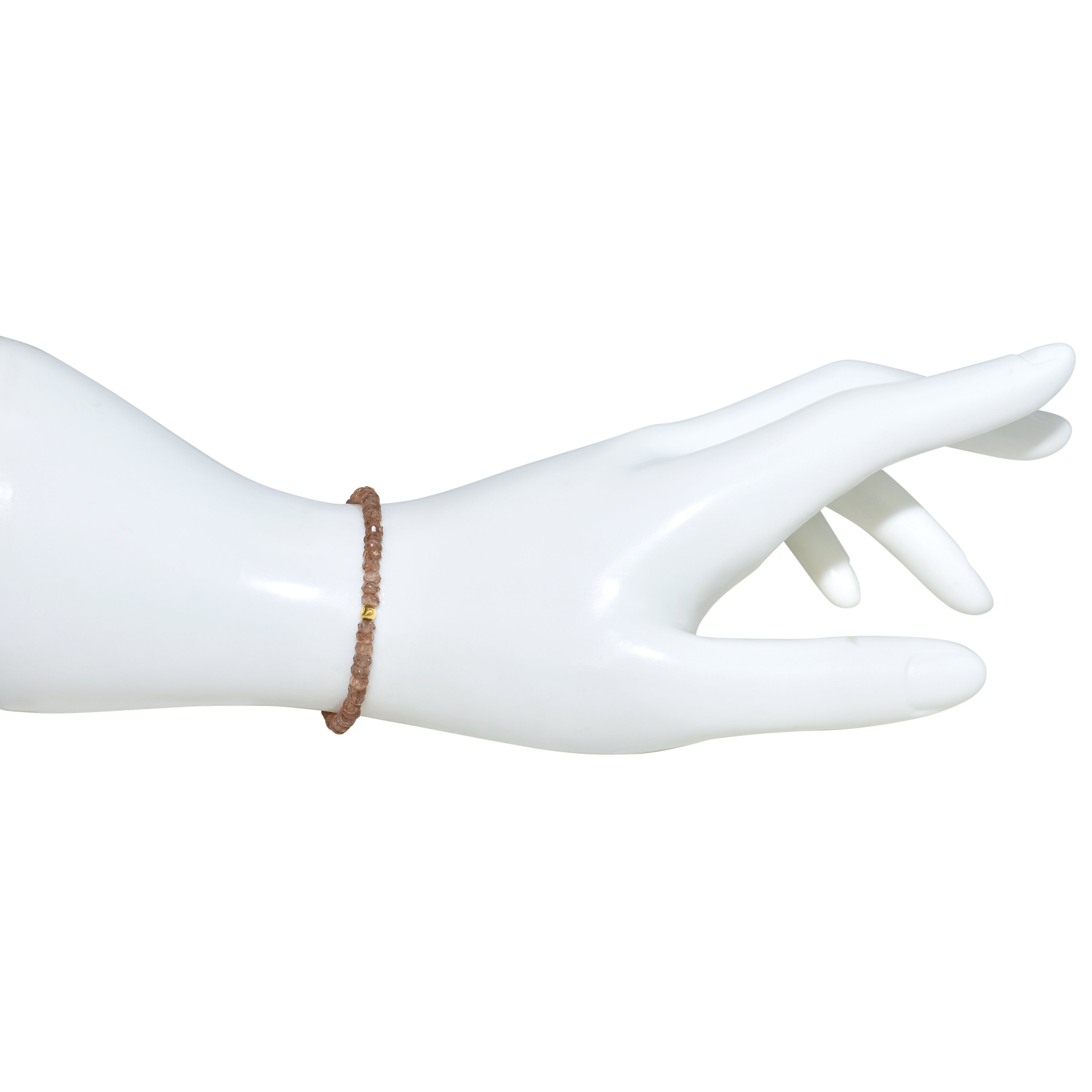 14k Gemstones 3 Gold Roundel Stations Bracelet