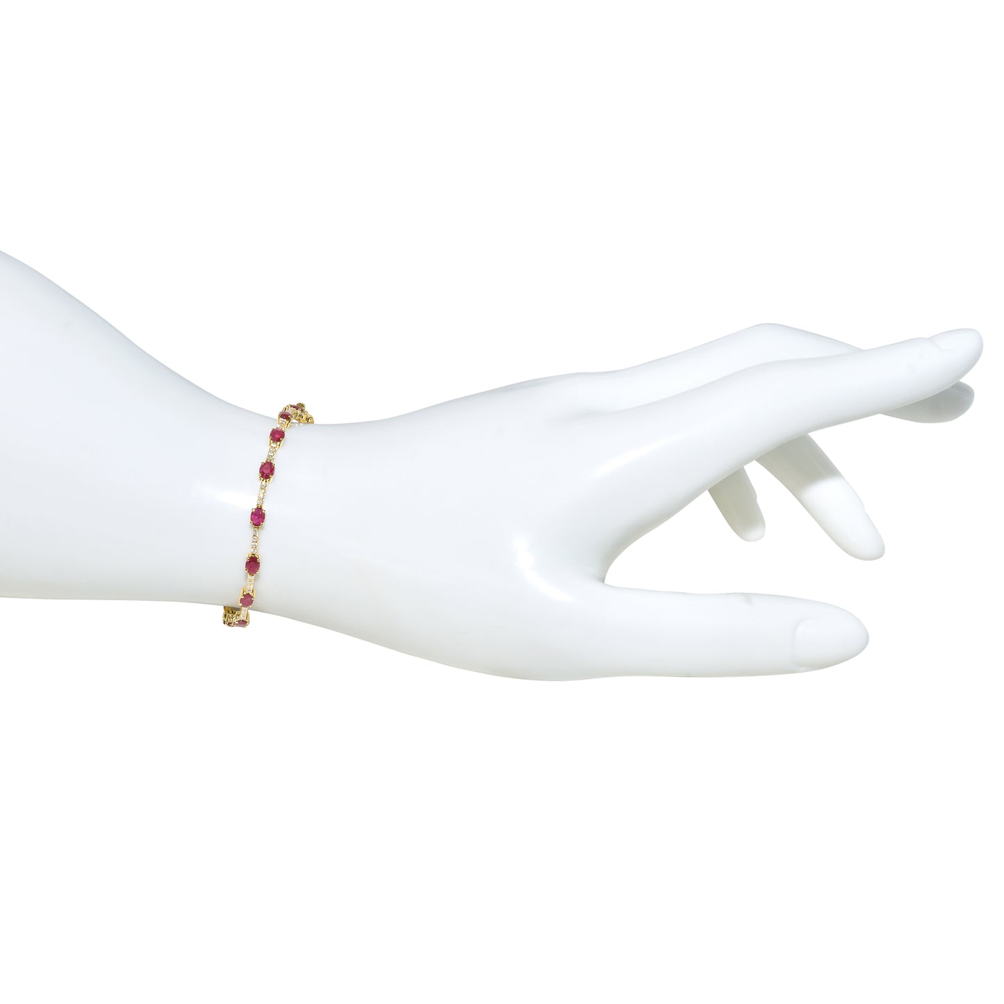 14k Ruby Diamond Tennis Bracelet