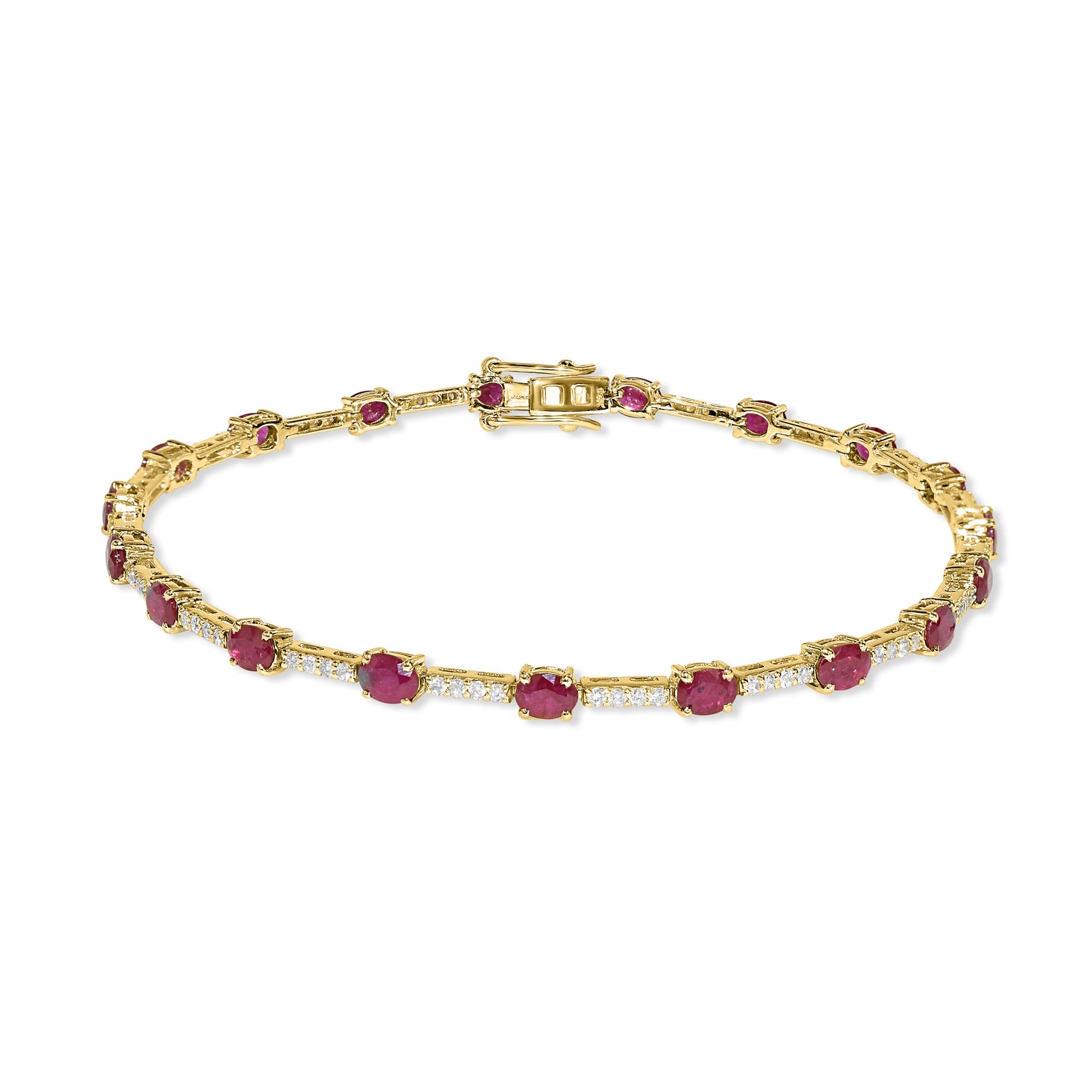 14k Ruby Diamond Tennis Bracelet