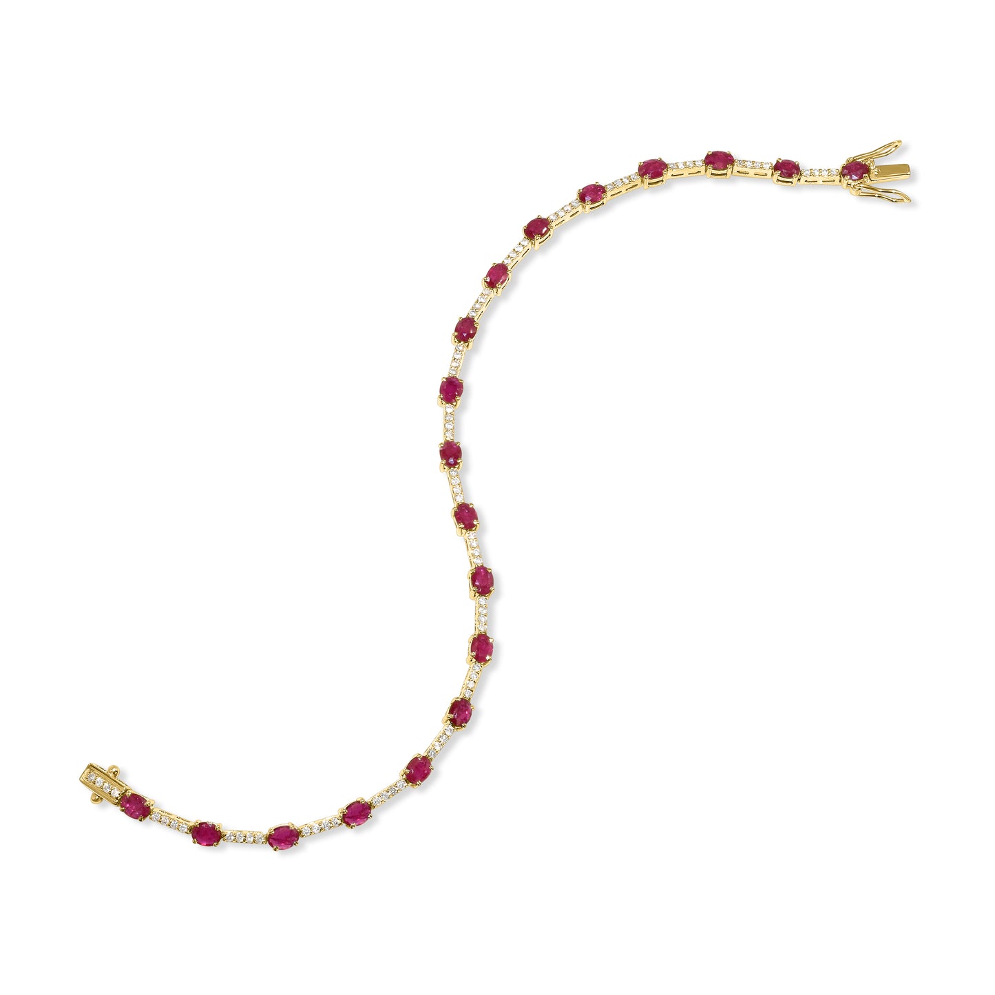 14k Ruby Diamond Tennis Bracelet