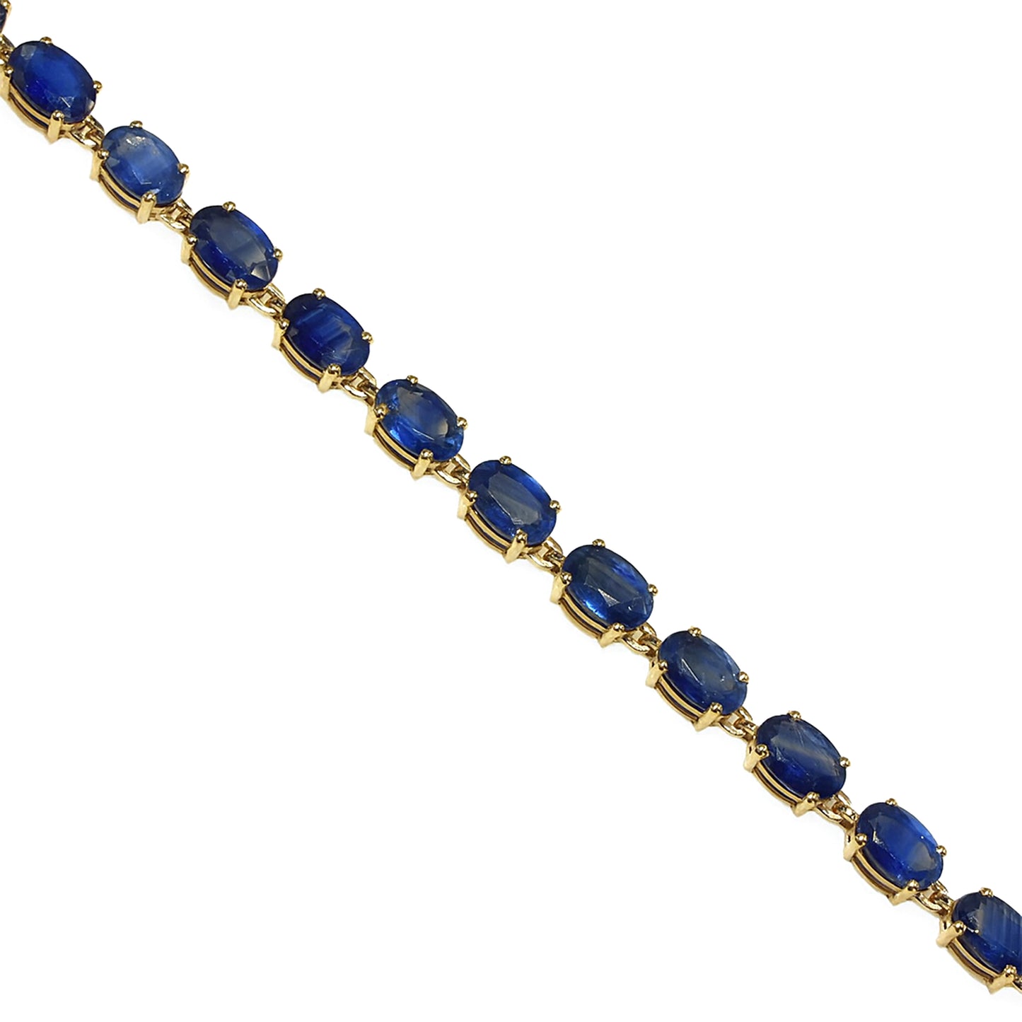 14k Sapphire Oval Cut Tennis Bracelet