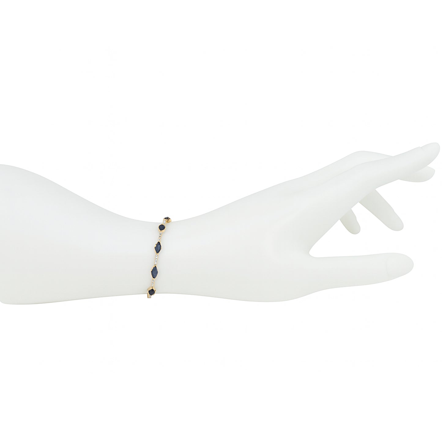 14k Sapphire Diamond Tennis Bracelet