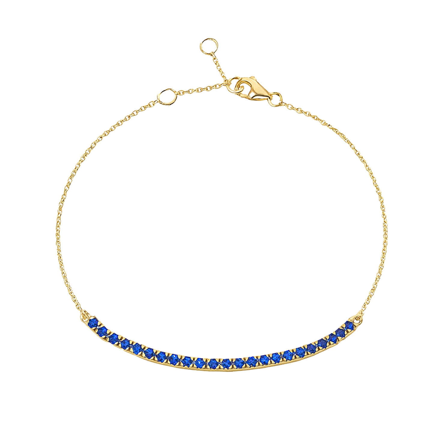 14k Sapphire Tennis Bracelet