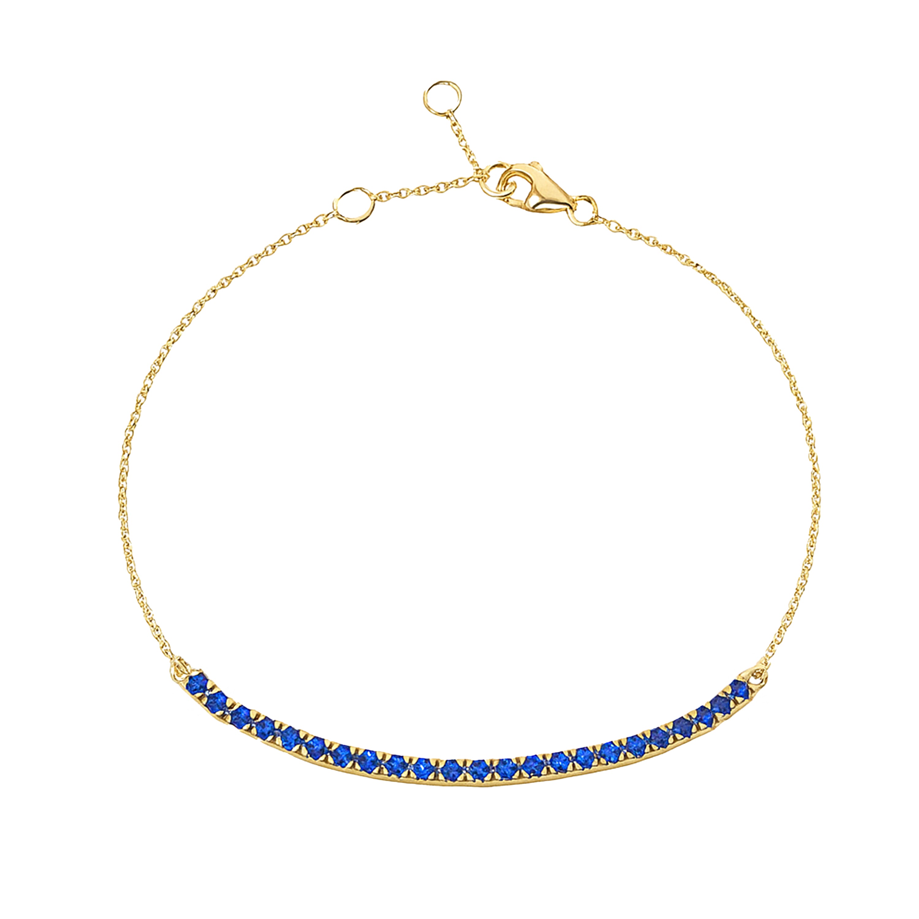 14k Sapphire Tennis Bracelet