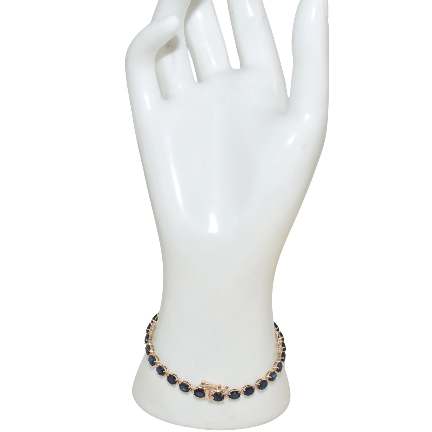 14k Sapphire Oval Tennis Bracelet
