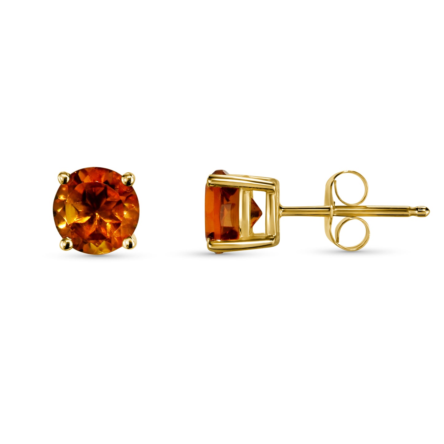 14k CitrinE Stud Earring