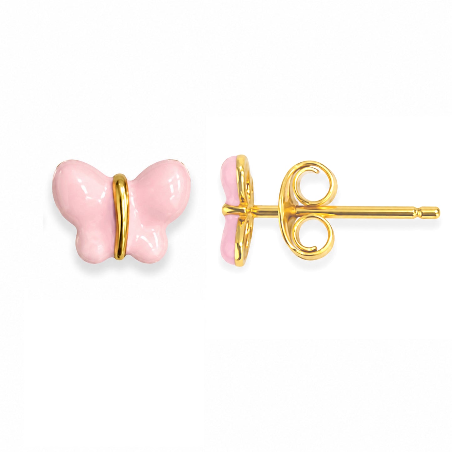 14k Enamel Post Earring