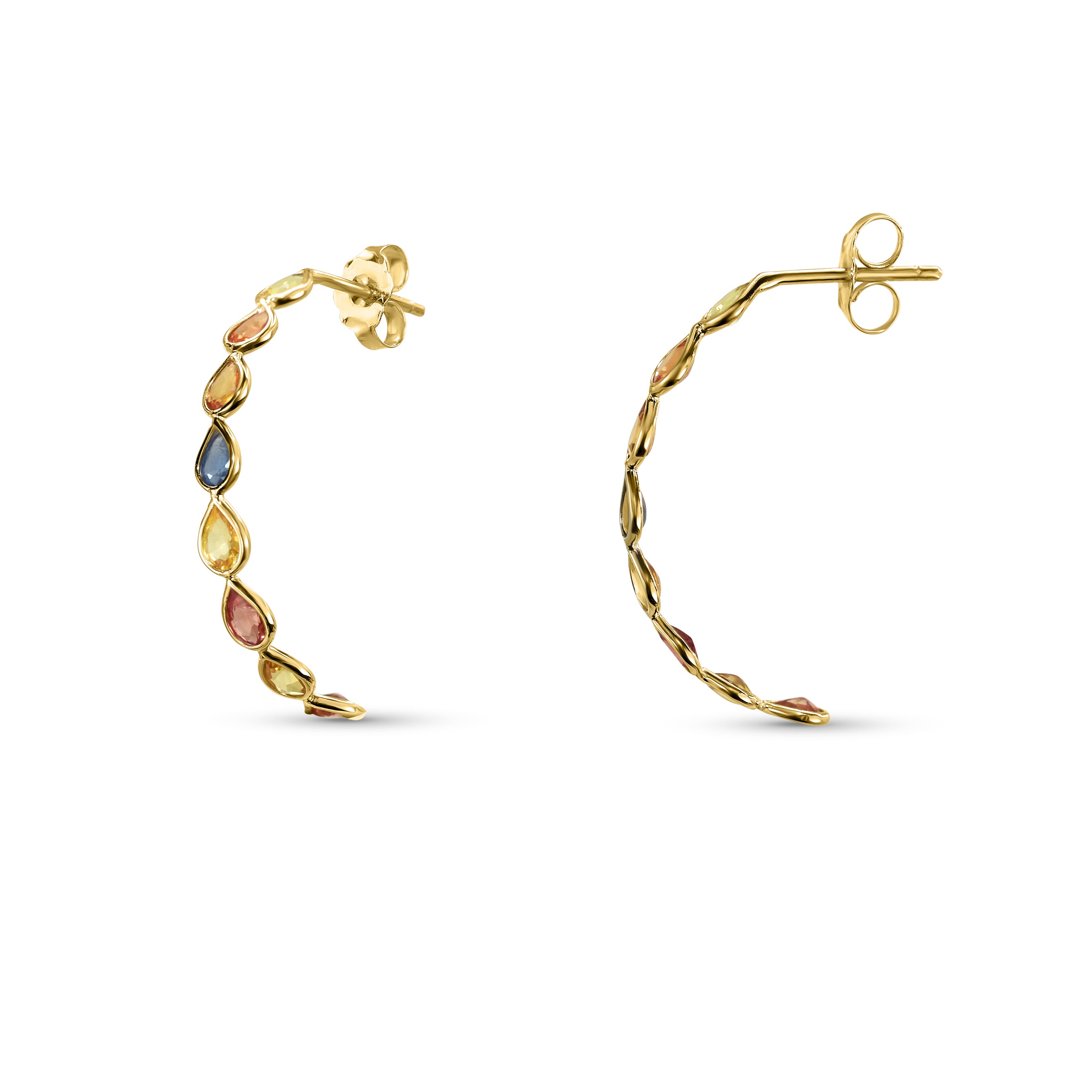 14k Pear Shape Hoop Earring