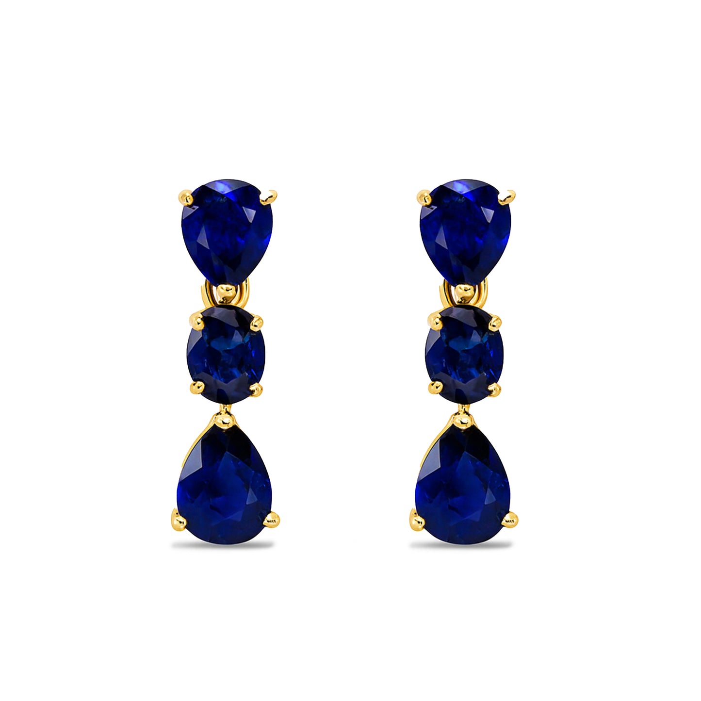14k Sapphire Drop Earring