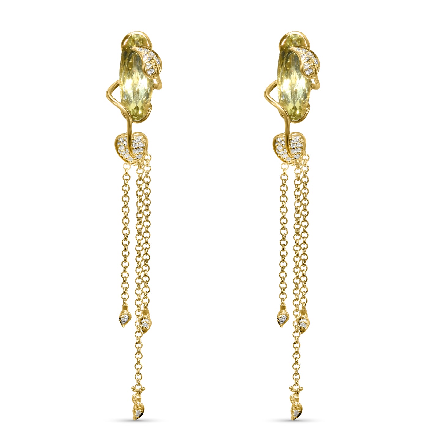 18k Oro Verde Diamond Earring