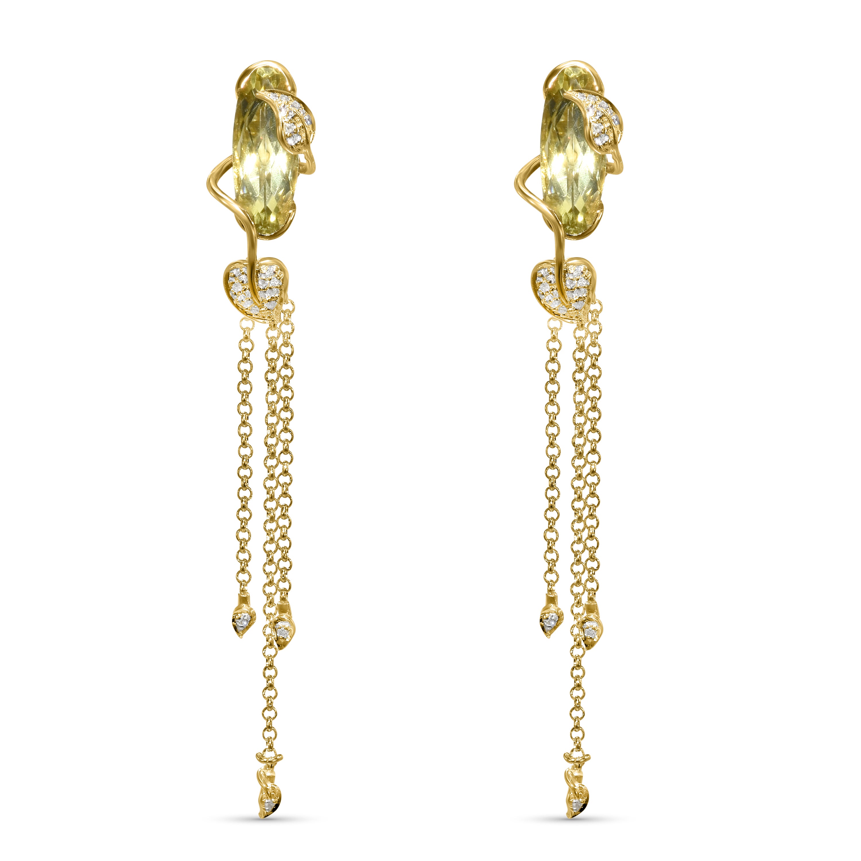 18k Oro Verde Diamond Earring