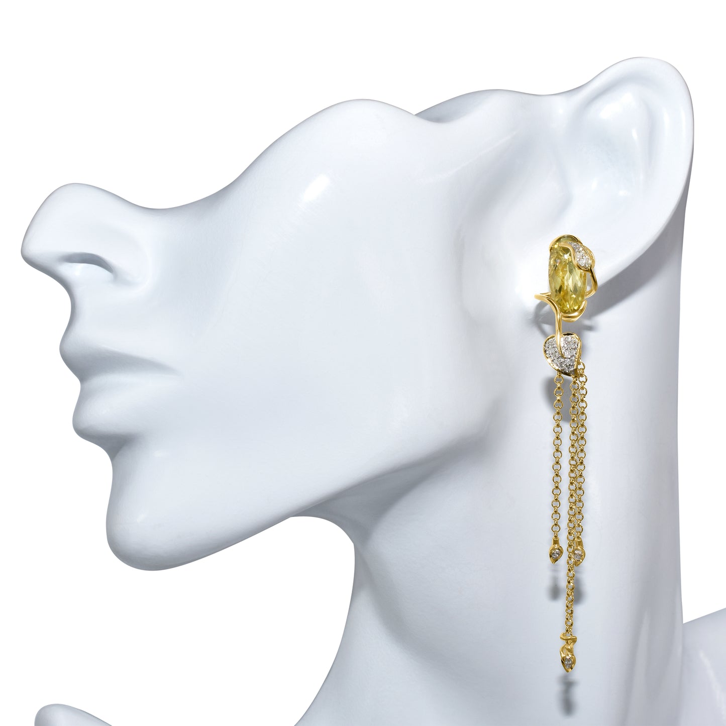 18k Oro Verde Diamond Earring