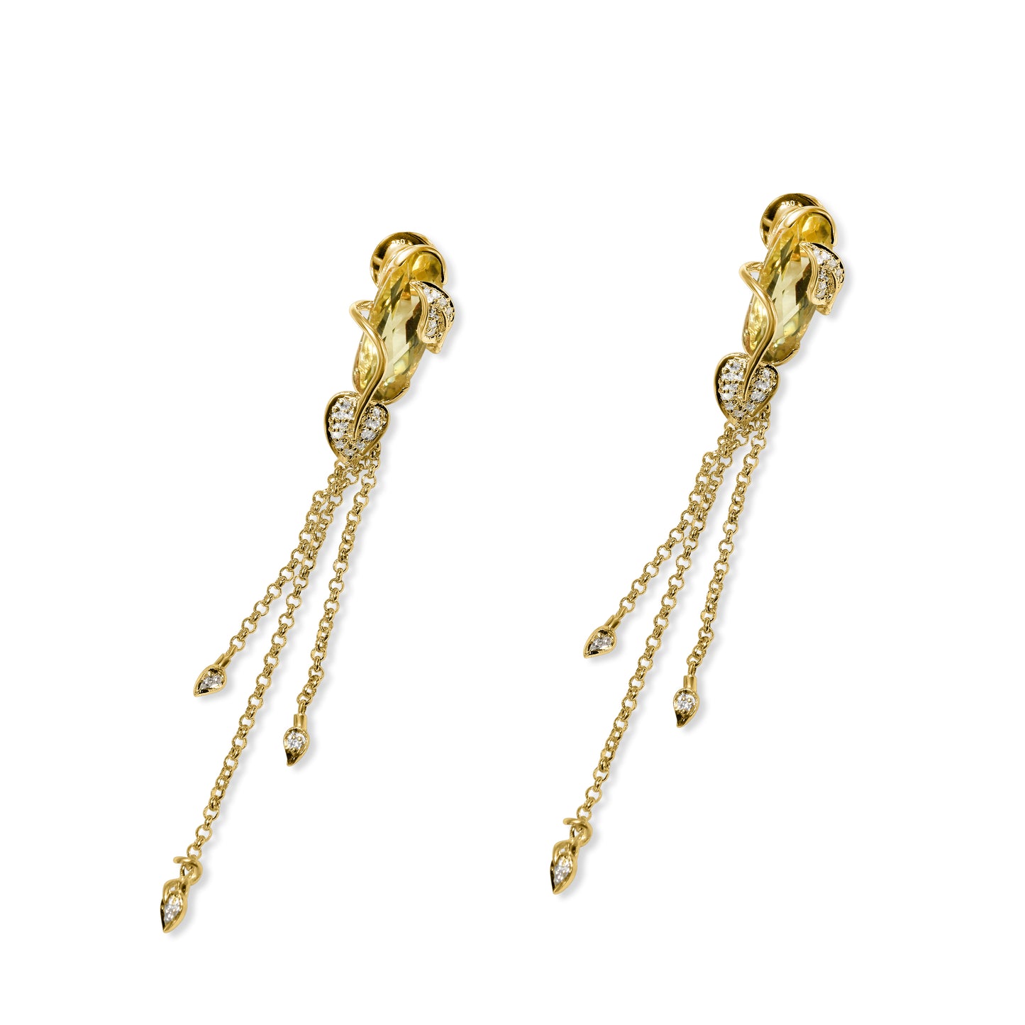 18k Oro Verde Diamond Earring