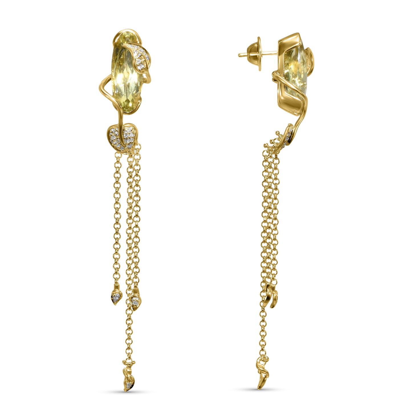 18k Oro Verde Diamond Earring