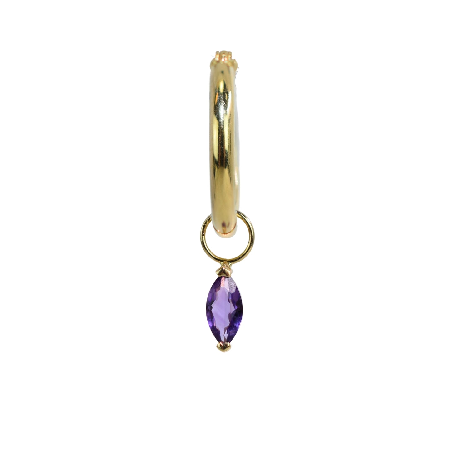 14k Marquise Amethyst Charm