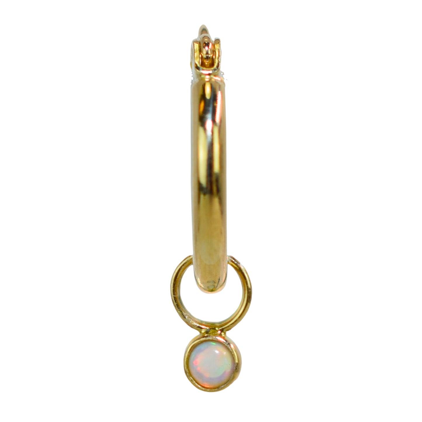 14k Round Opal Bezel Charm