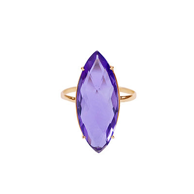 14k Amethyst Marquise Shape Ring 8