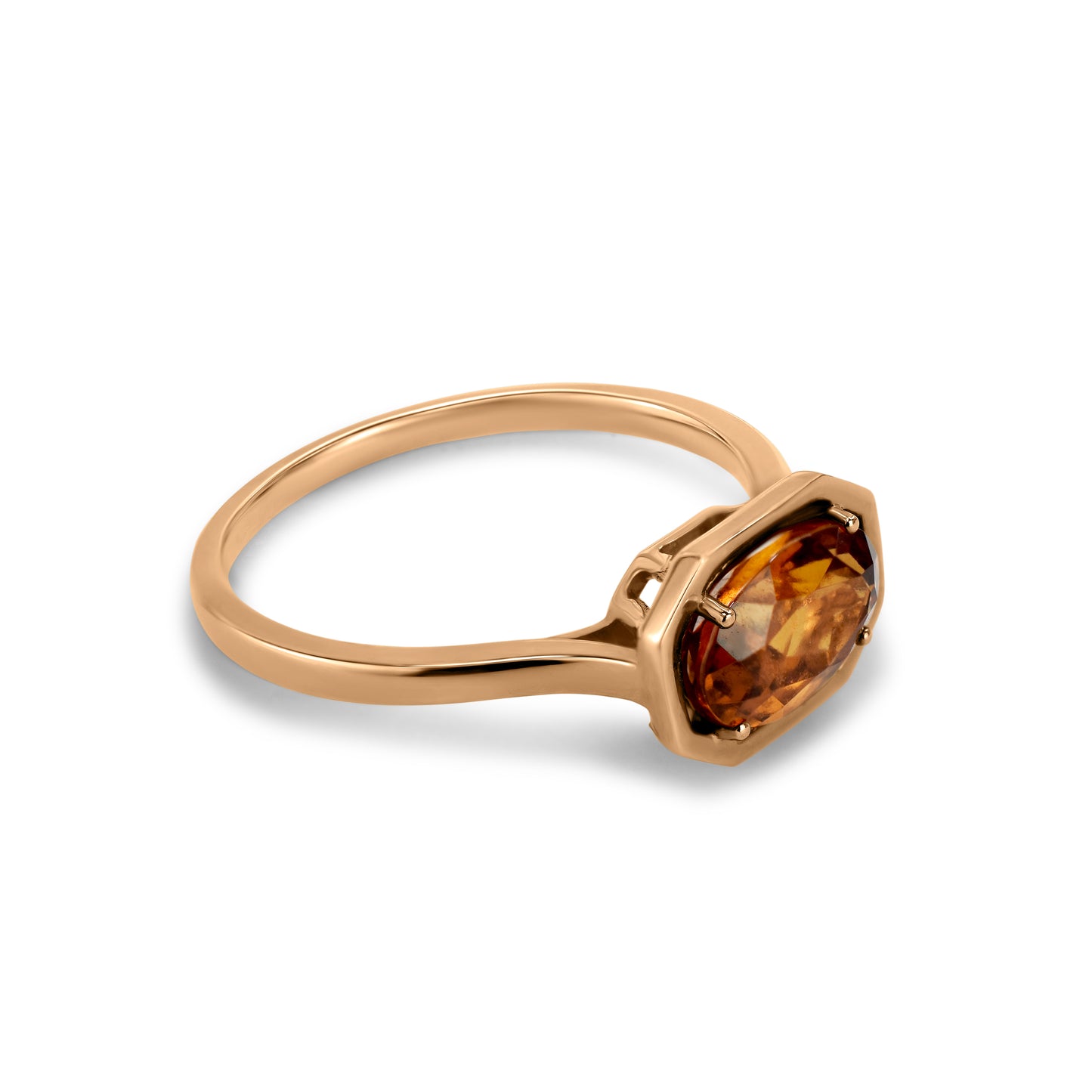 14k Oval Garnet Ring