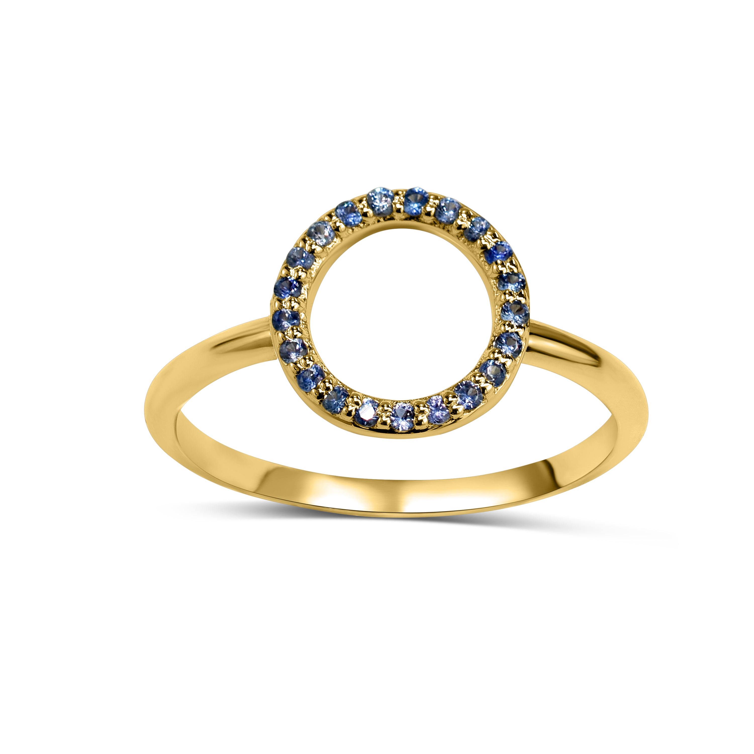 14k Open Circle Ring