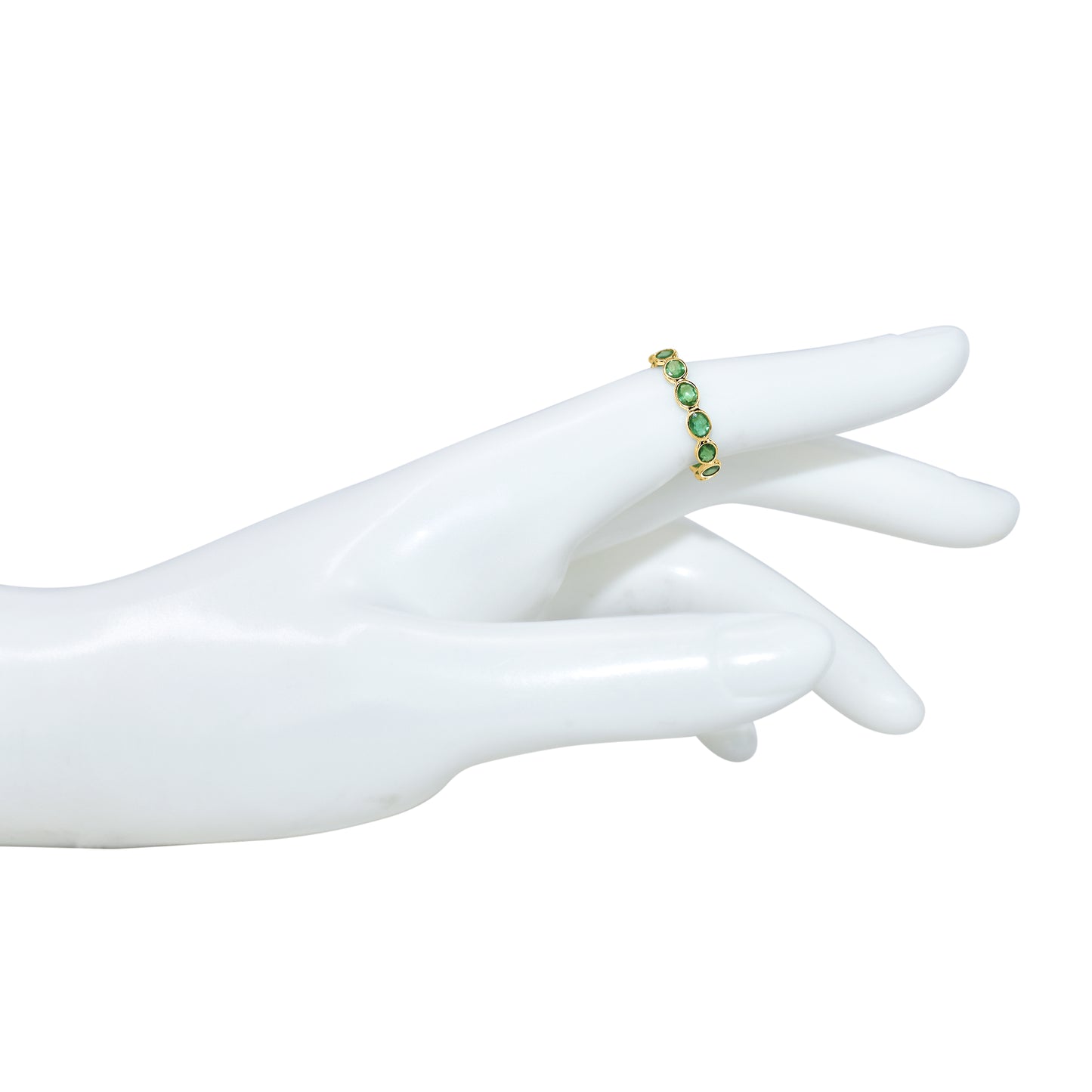 14k Oval Shape Single Row Bezel Ring