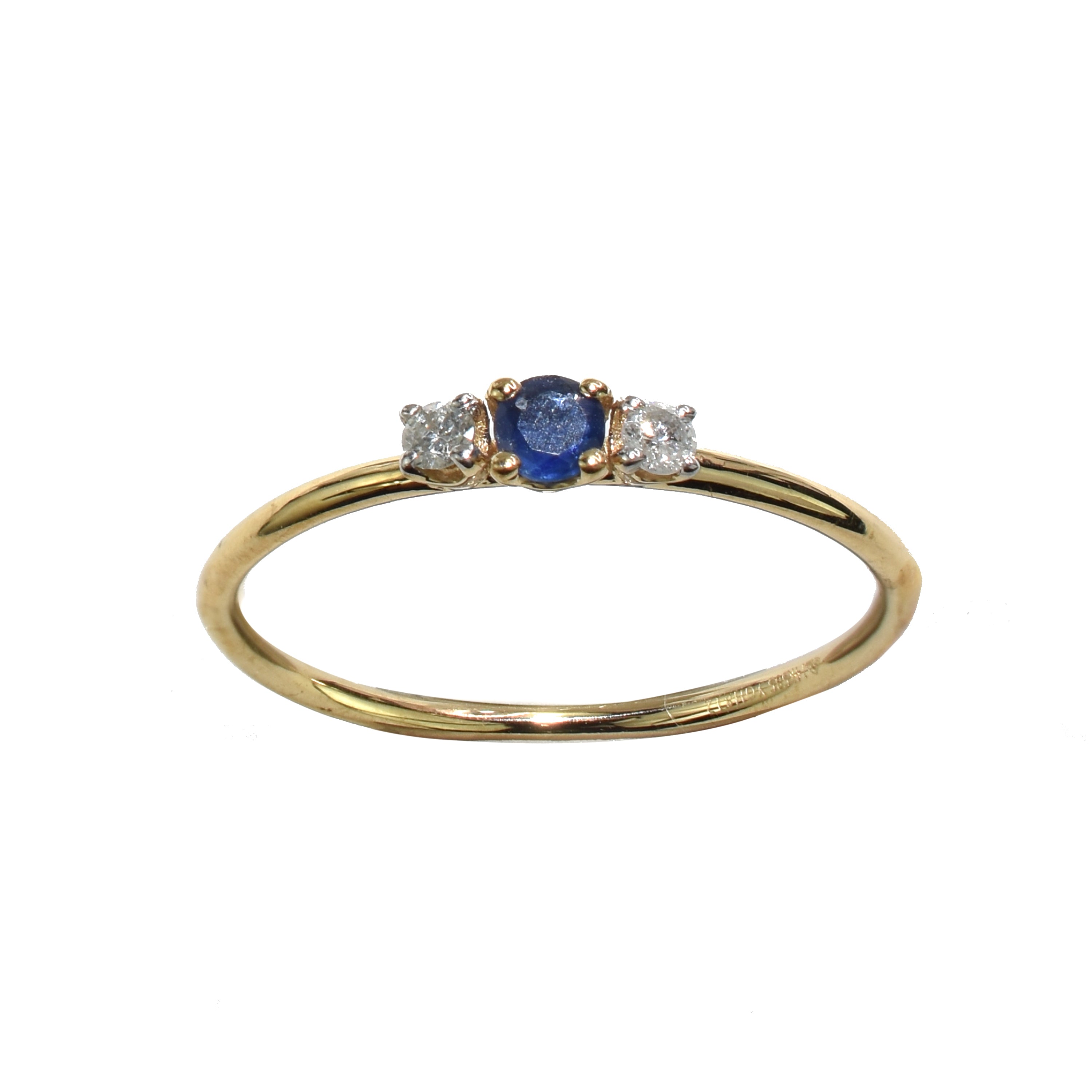 14k Sapphire Diamond Ring