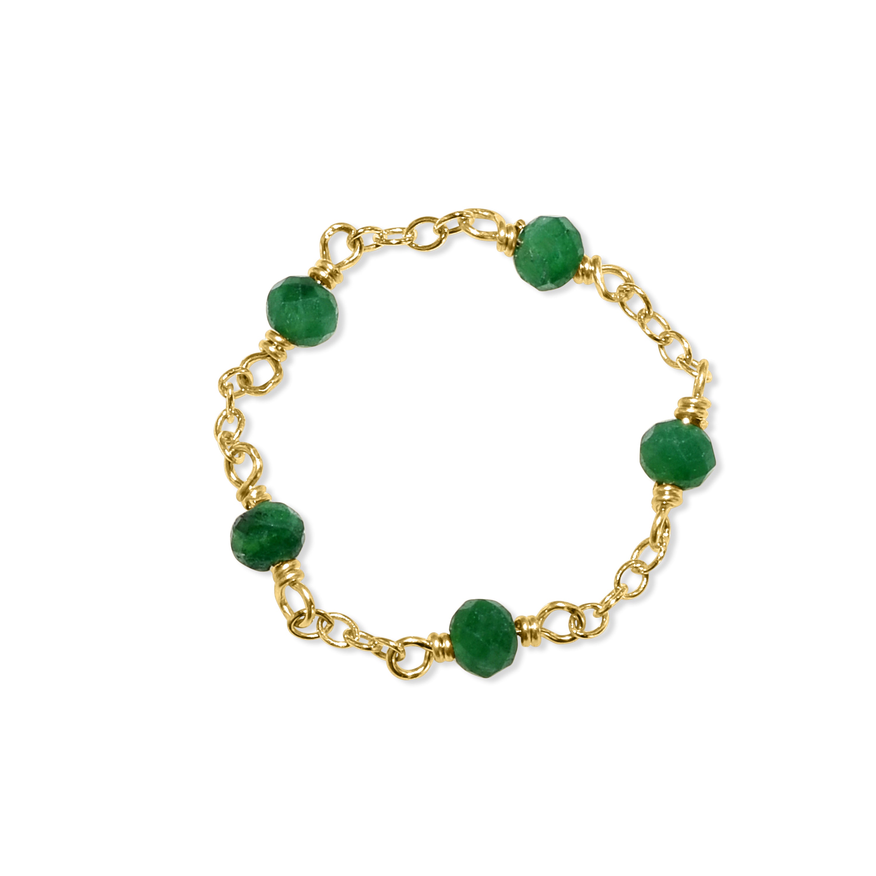 14k Gold Chain Stackable Ring