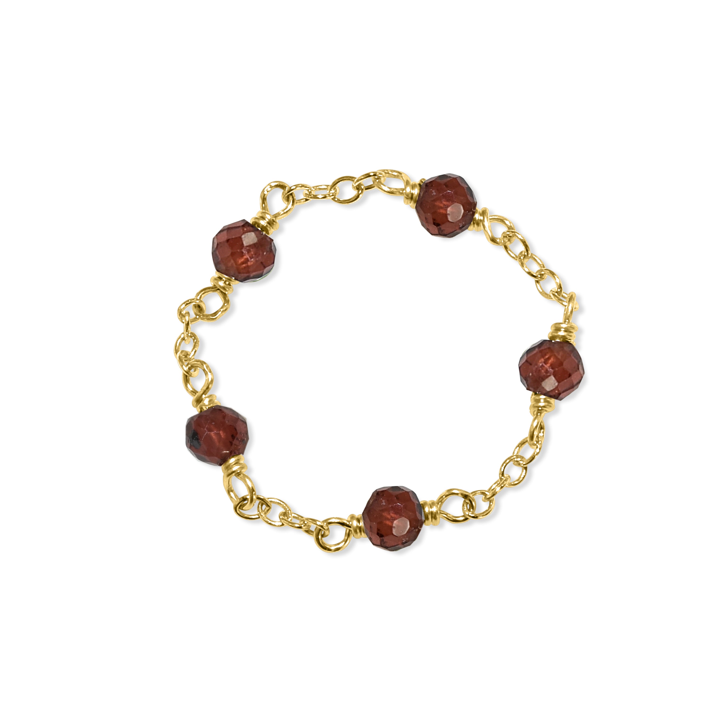14k Gold Chain Stackable Ring