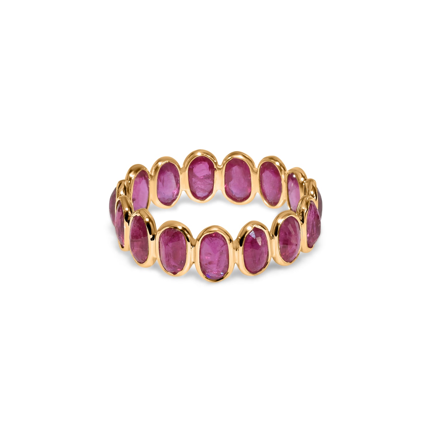 14k Ruby Oval Bezel Ring