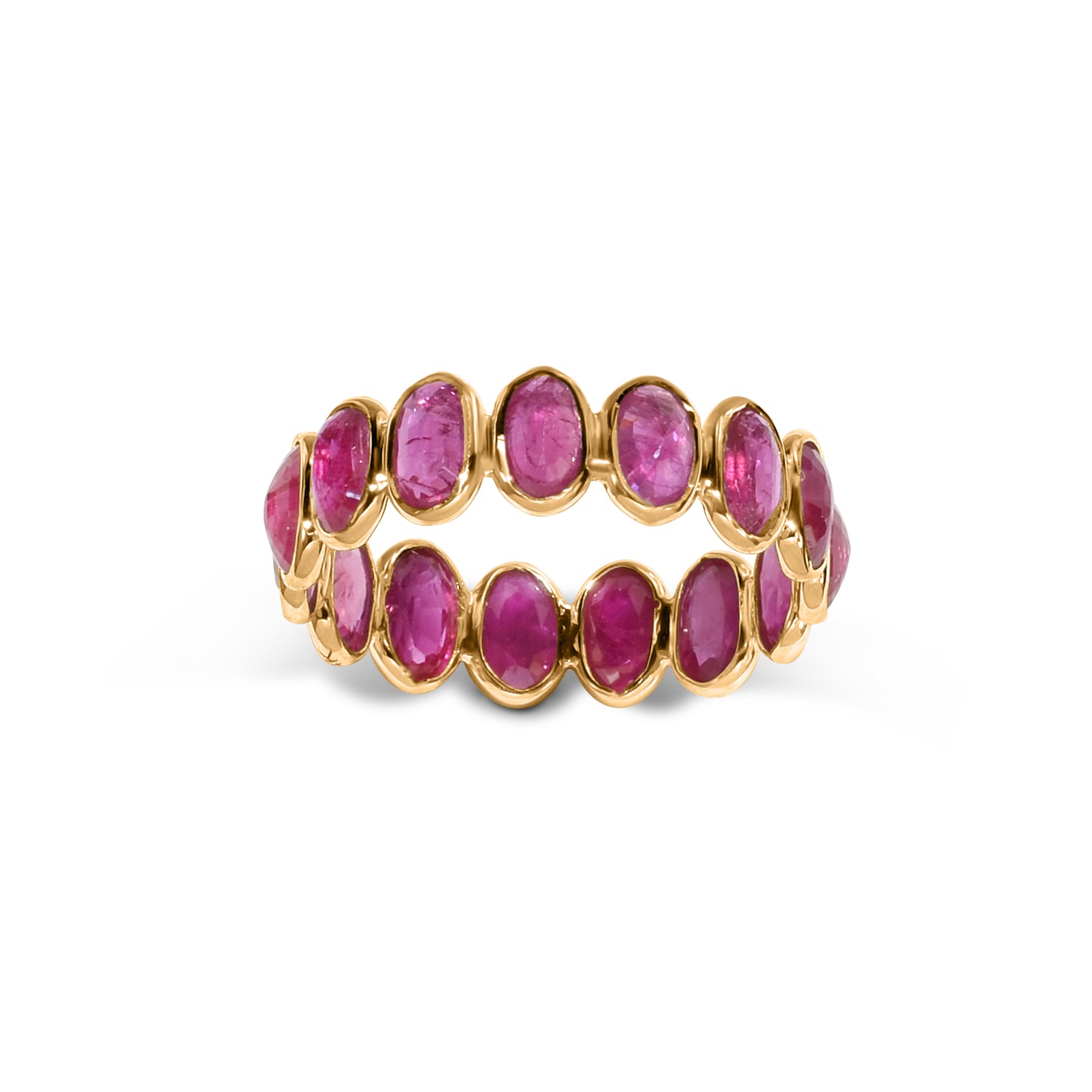 14k Ruby Oval Bezel Ring