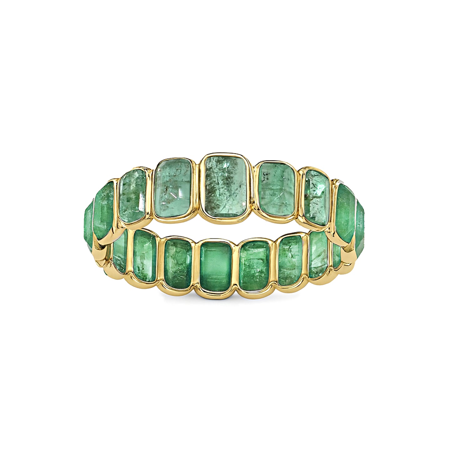 14k Emerald Rectangle Cut Ring