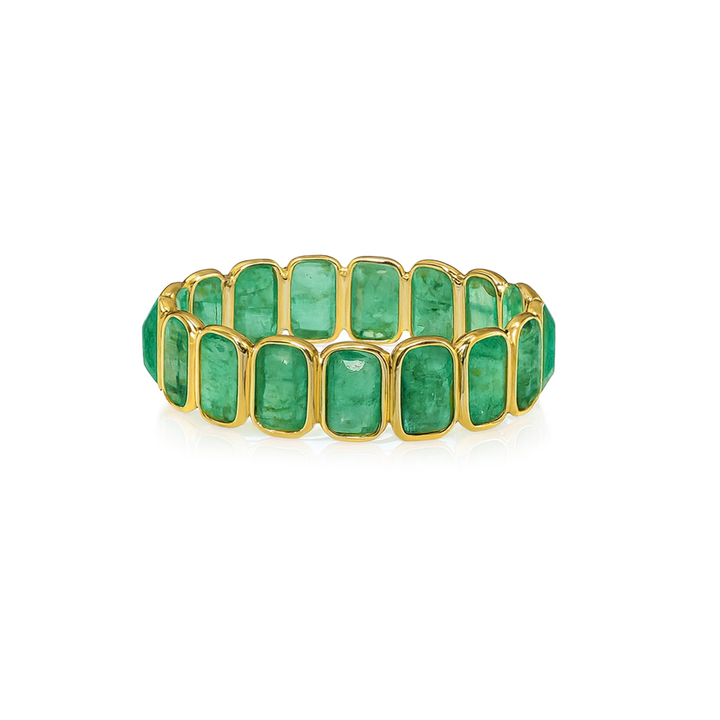 14k Emerald Rectangle Cut Ring