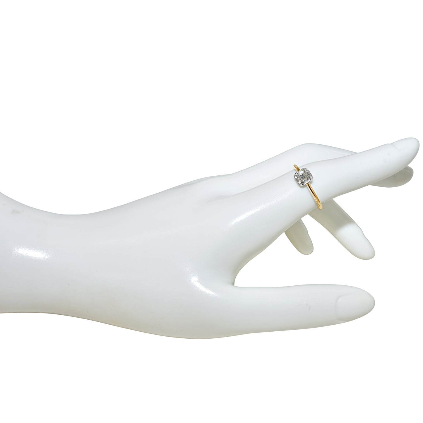 14k Diamond Square Ring