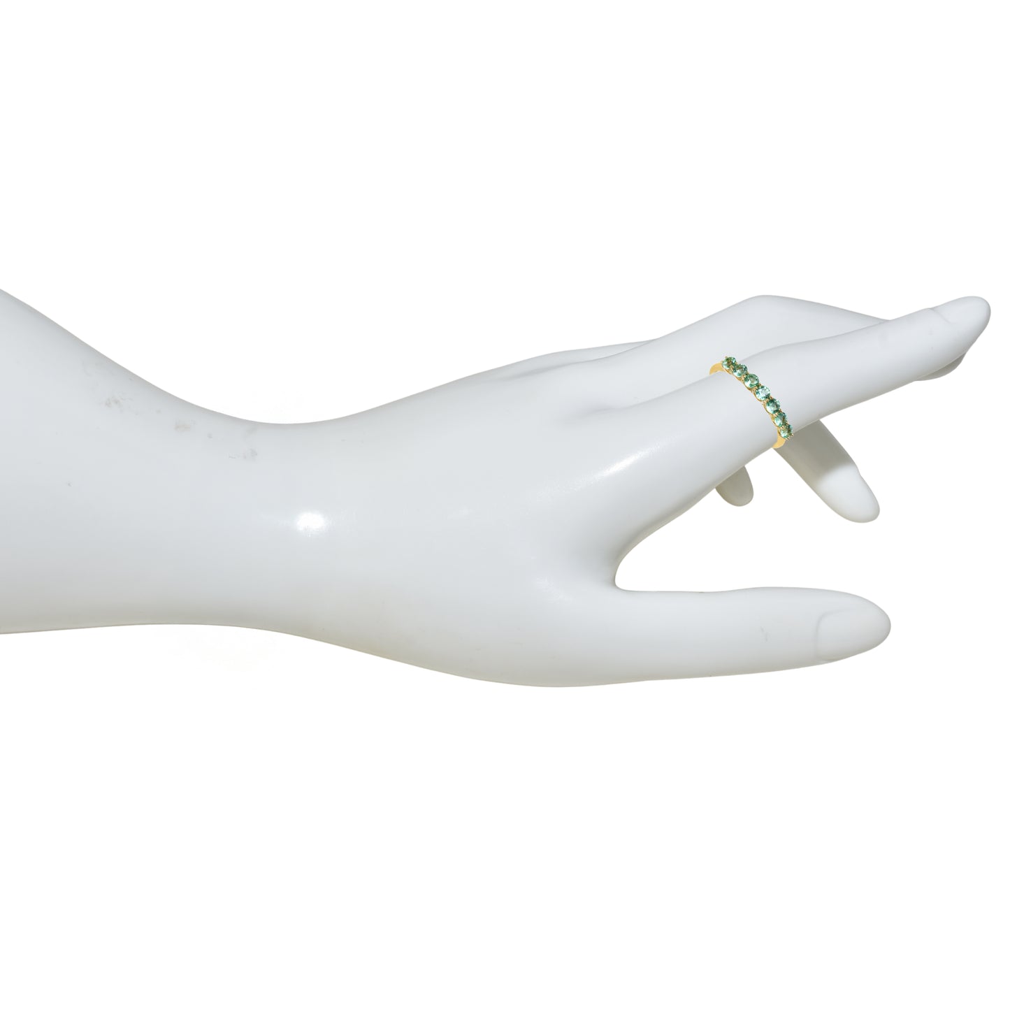 14k Emerald Round Cut Ring