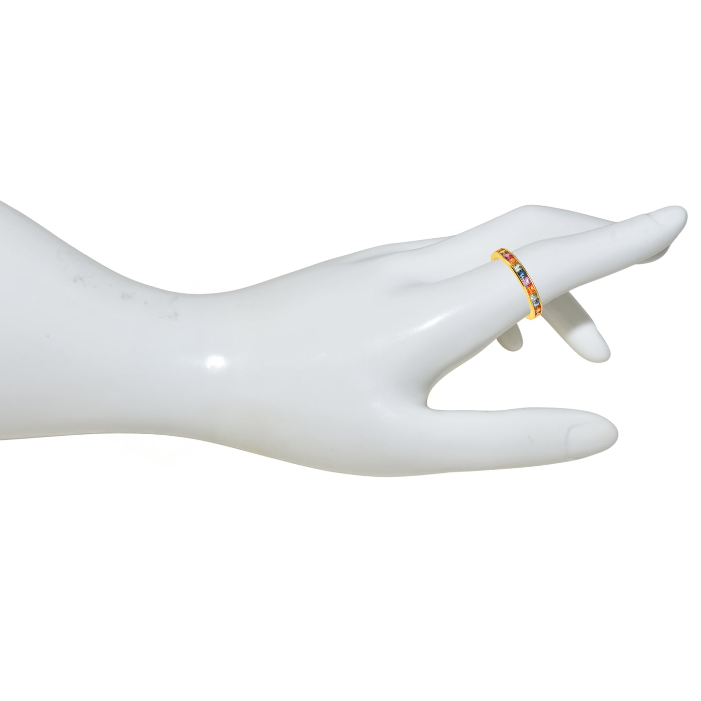 14k Multi Sapphire Channel Set Ring