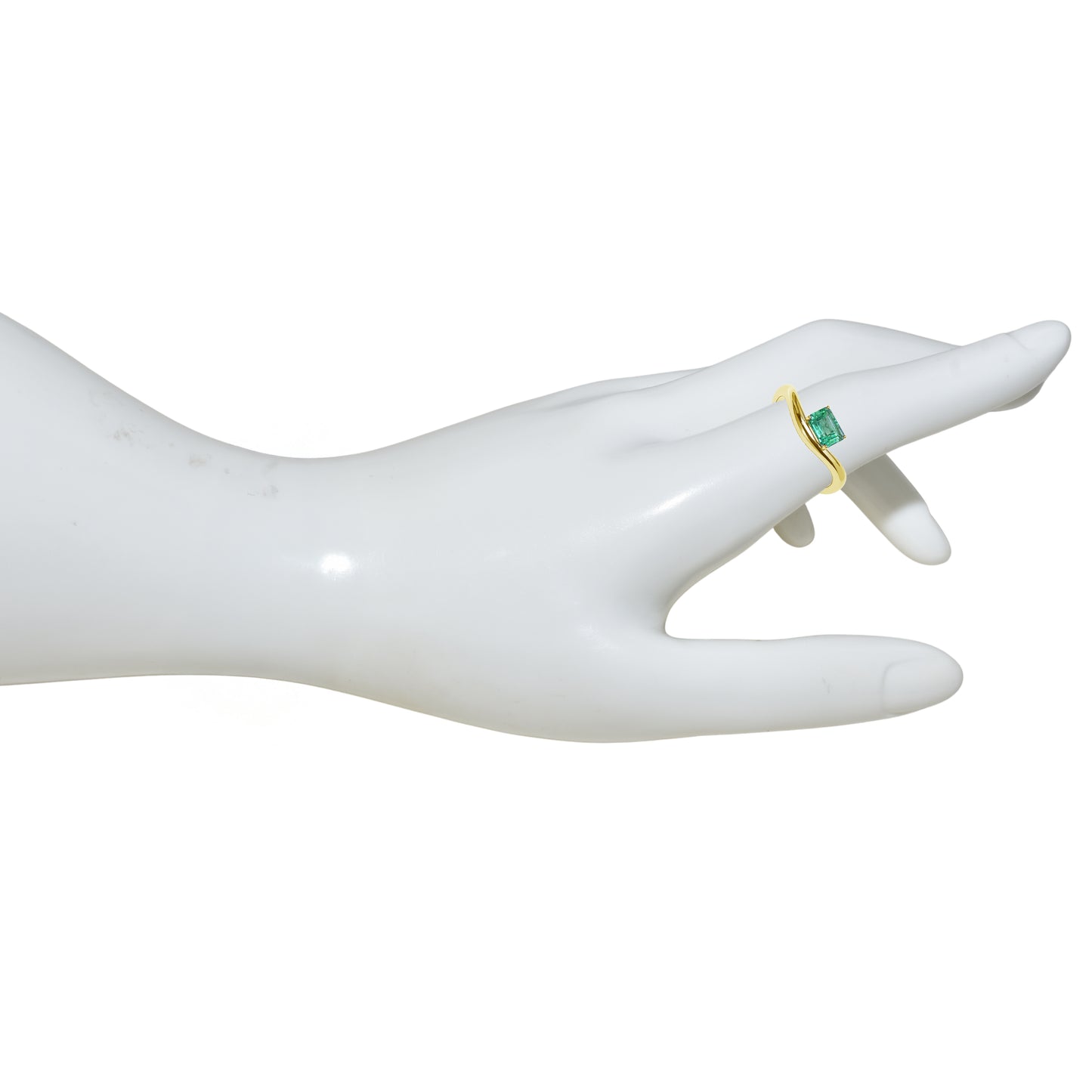 14k Emerald Square Cut Ring