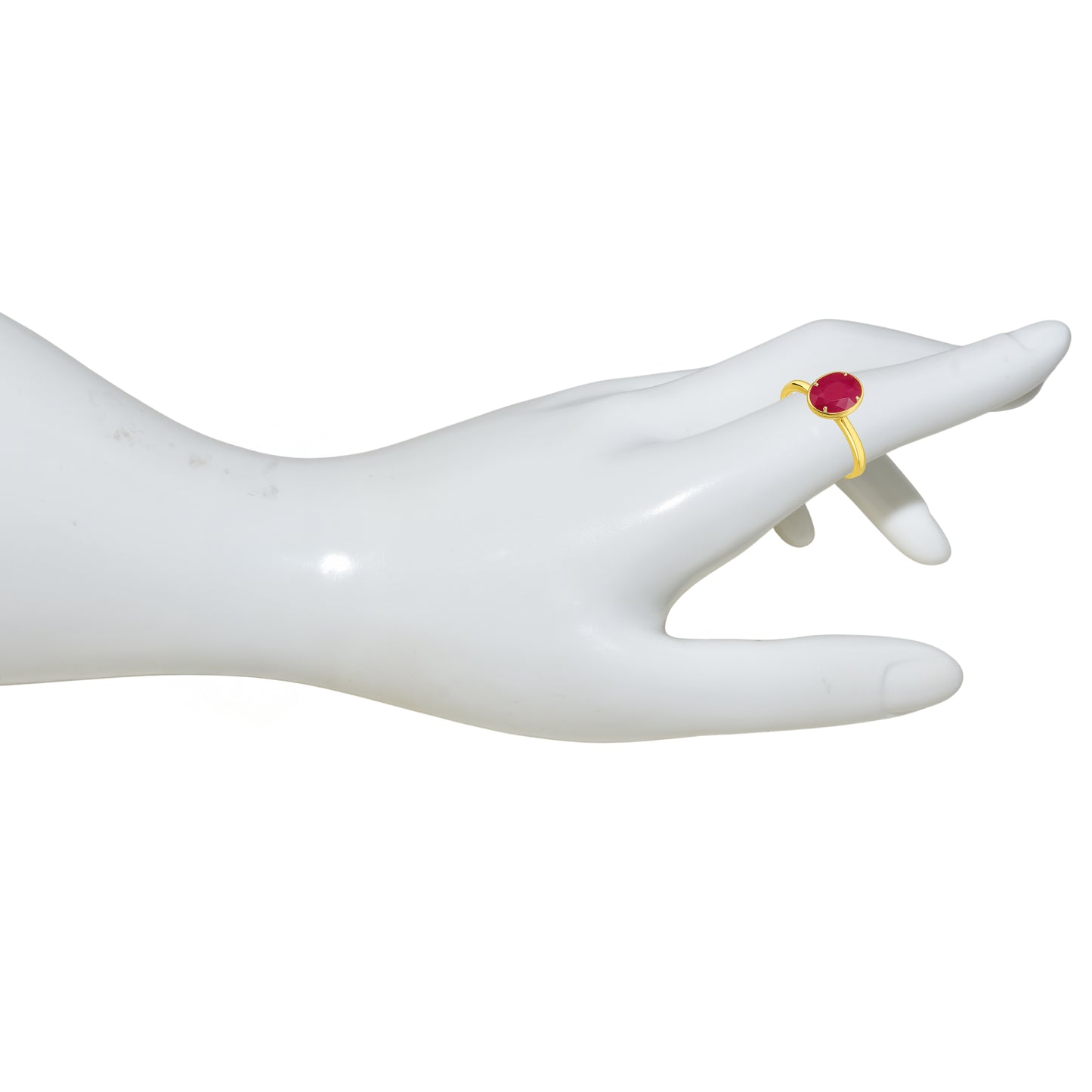 14k Ruby Oval Prong Ring