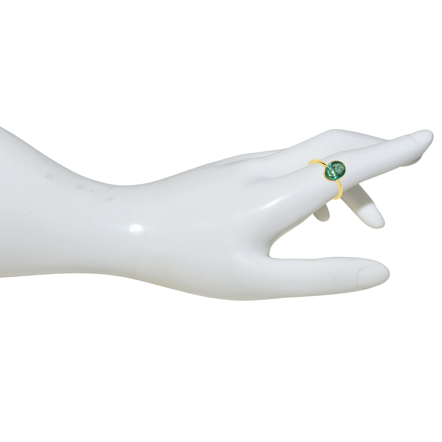 14k Emerald Oval Shape Ring