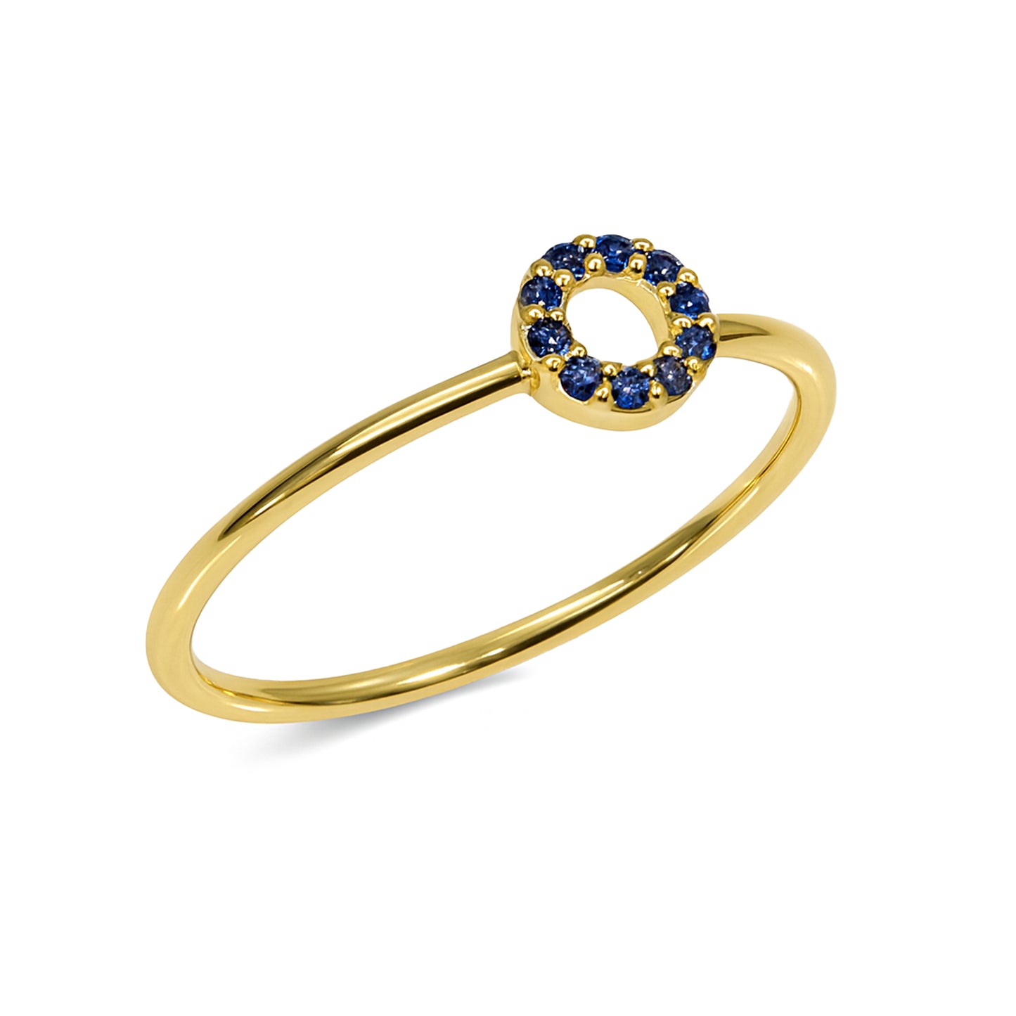 14k Sapphire Circle Ring