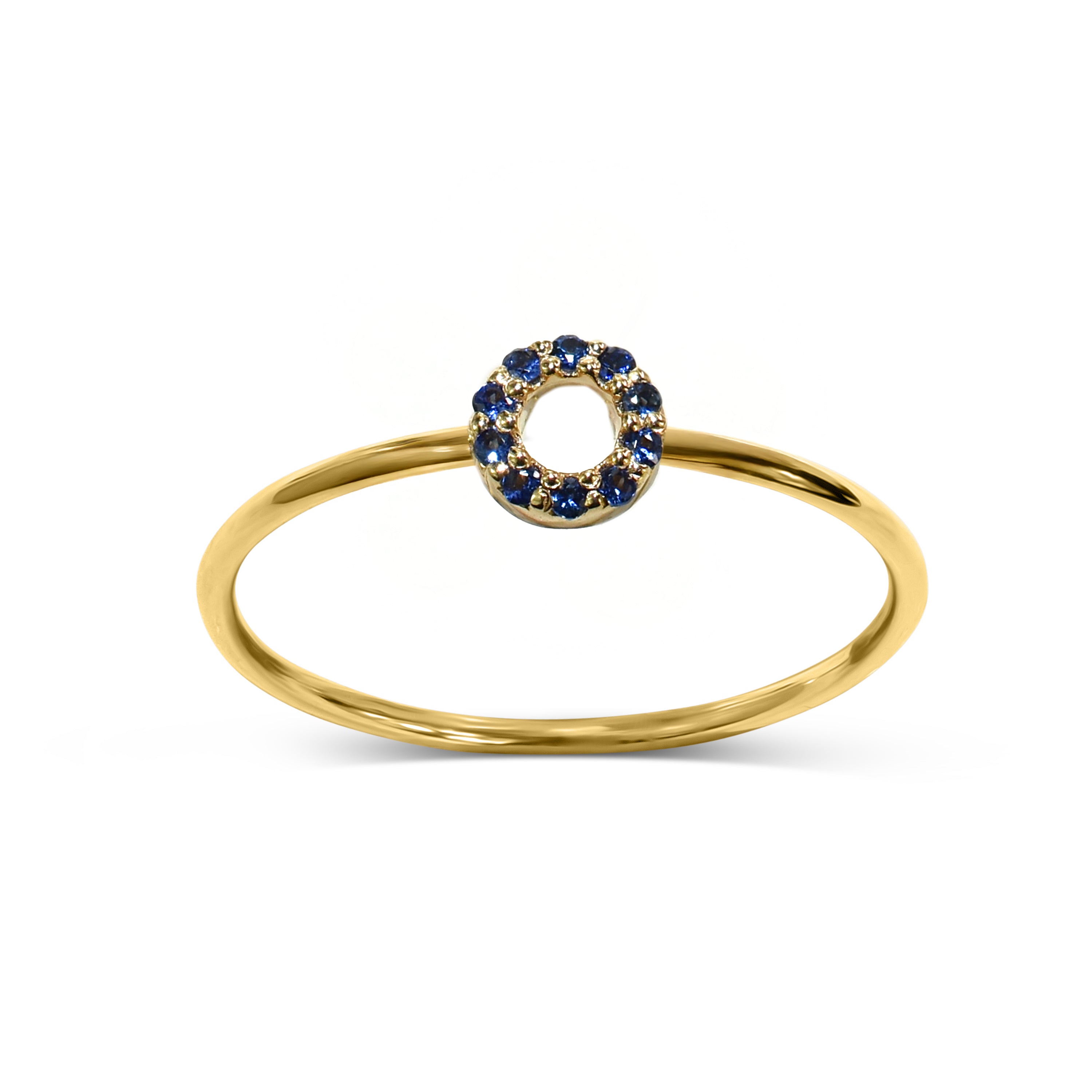 14k Sapphire Circle Ring