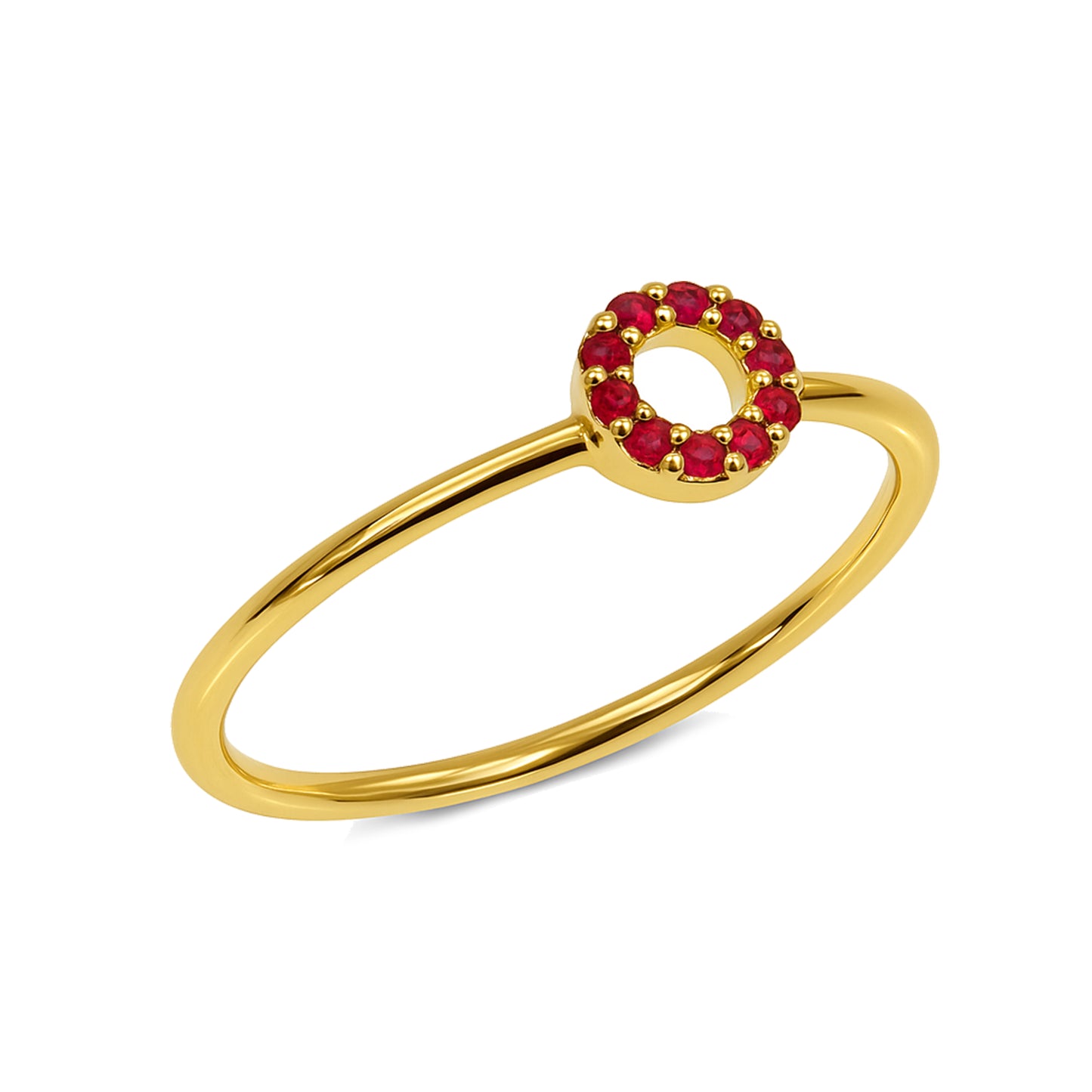 14k Ruby Circle Ring