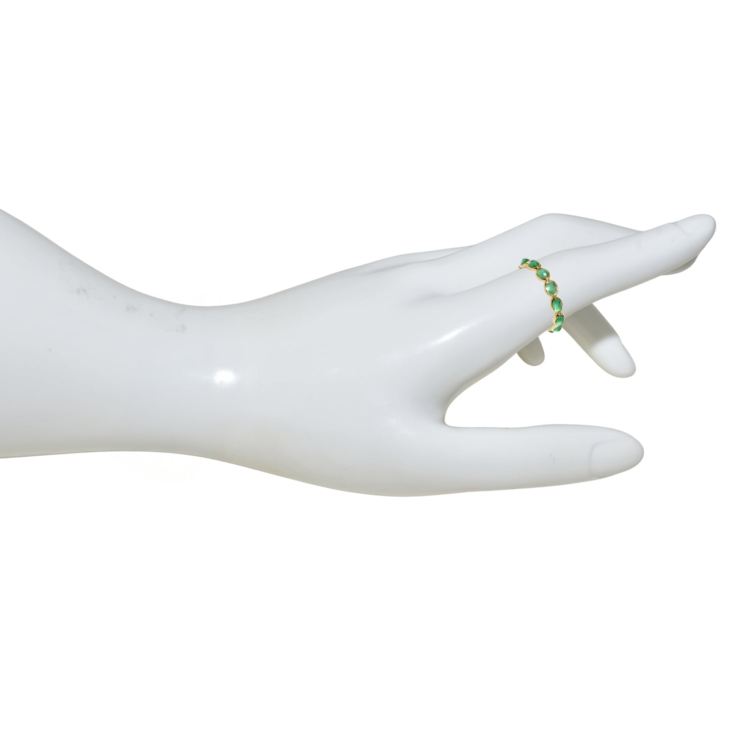 14k Emerald Oval Bezel Ring